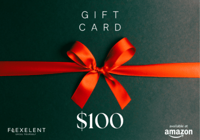 Flexelent customers $100 Amazon gift card with red ribbon